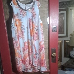 CB established 1962 Elegant Paisley Print Sleeveless Dress